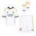 Camisa de time de futebol Real Madrid David Alaba #4 Replicas 1º Equipamento Infantil 2023-24 Manga Curta (+ Calças curtas)